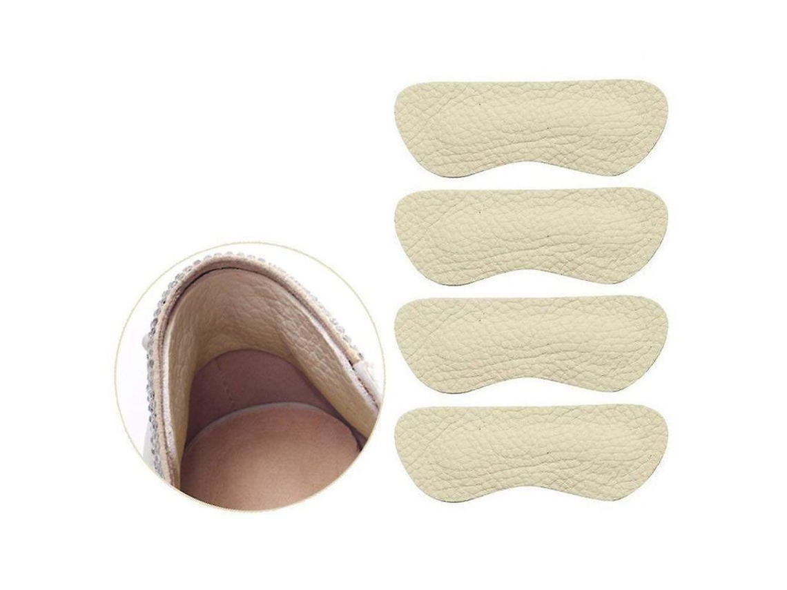 2 Pares De Almohadillas Autoadhesivas Para El Talón, Parte Superior De Cuero, Ajuste Y Comodidad Para Zapatos (beige)