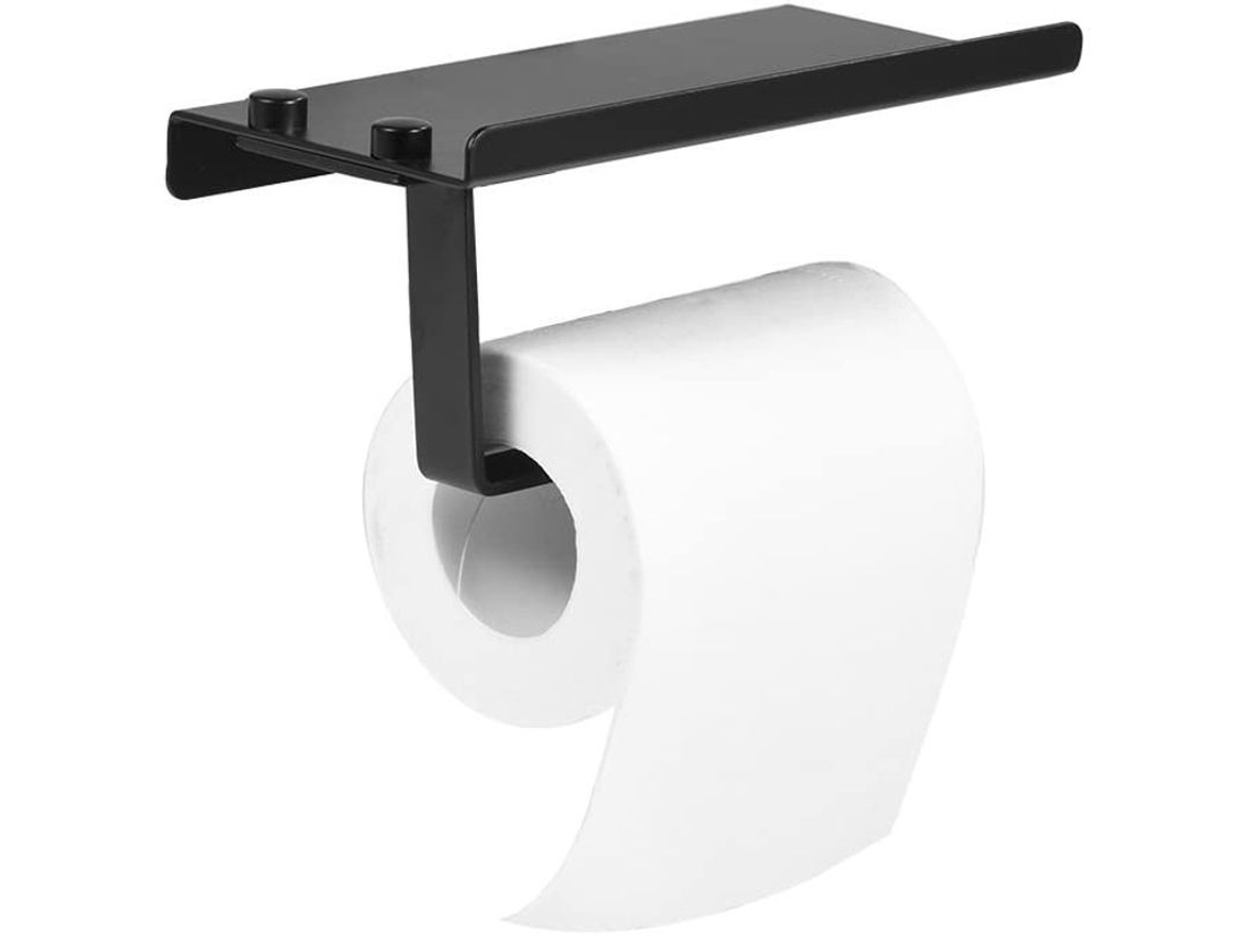 Soporte De Papel Higiénico De Pared Con Estante De Aluminio Para El Baño.