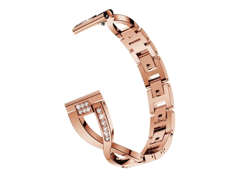 Pulsera de Acero de Lujo para Amazfit T-Rex 2 Oro Rosa VEANXIN