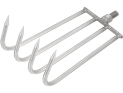 Rastrillo Acuático Portátil De Acero Inoxidable De 4 Dientes Para Pesca Y Jardinería, Herramienta Para Deshierbar Y