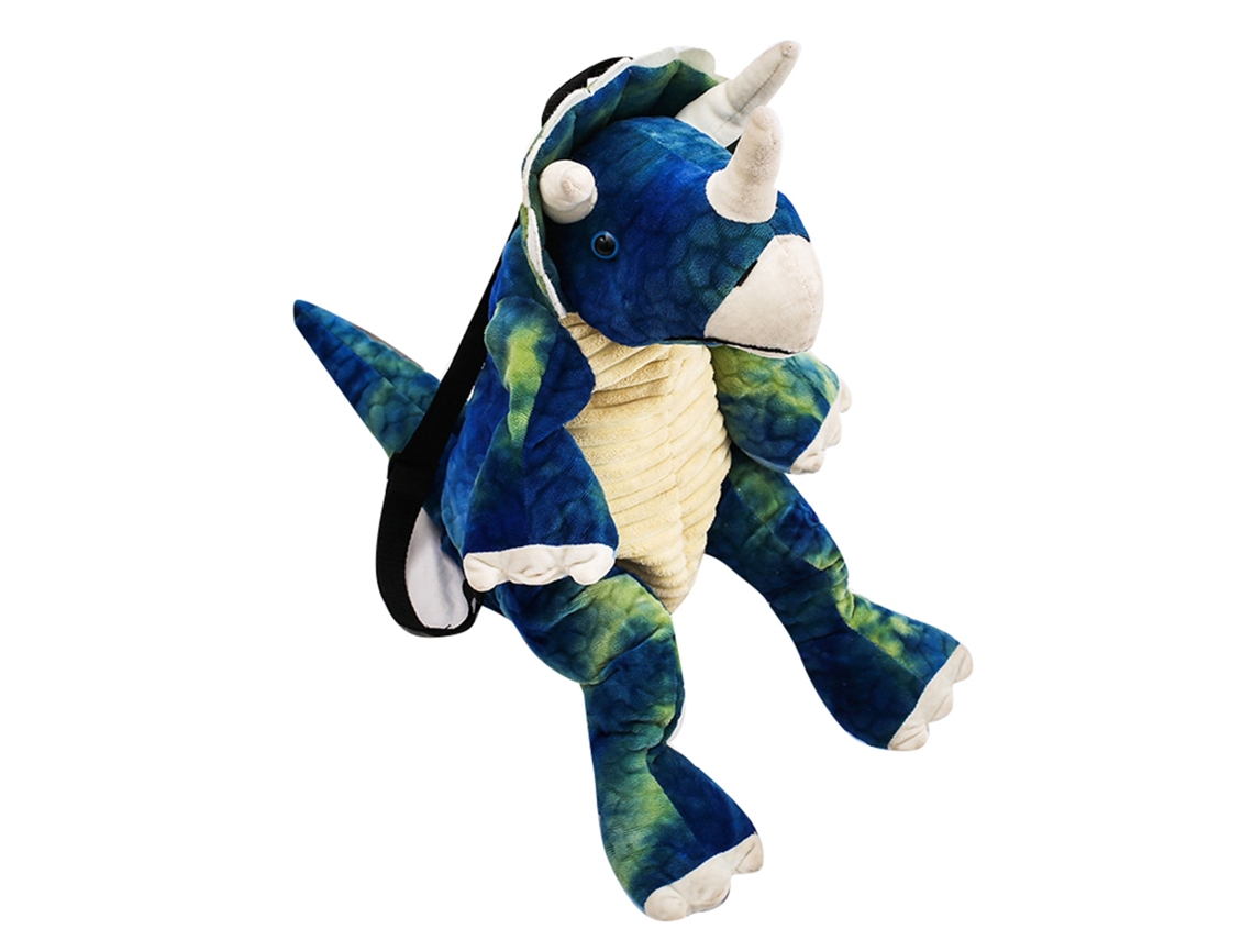 Ats-mochila De Dinosaurio Para Niños, Forma 3d De Dinosaurio Suave De Peluche, Animal Cute, Para Viajar, Escuela, Camping, Azul