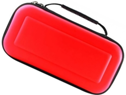 Estuche De Almacenamiento Rojo Con Doble Cremallera Para Consola De Videojuegos, 10 Ranuras De Almacenamiento En Pu Eva.