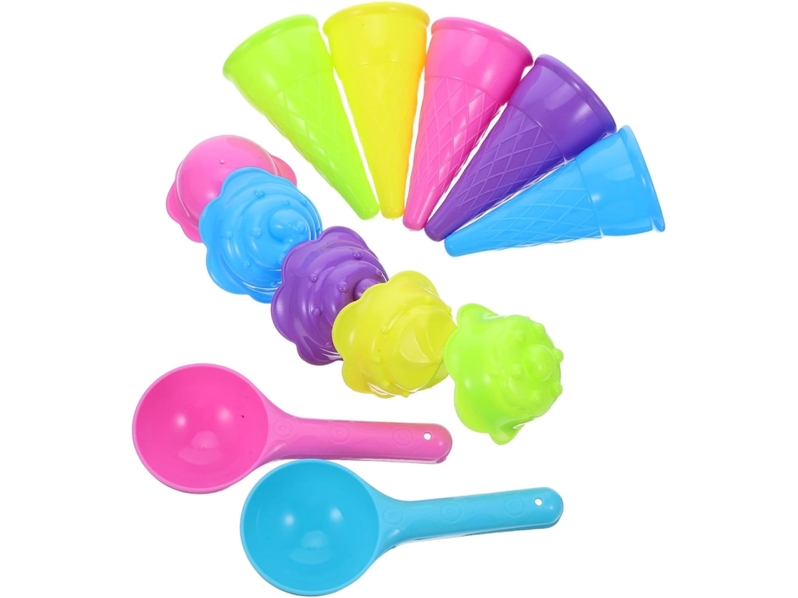 Juego De 2 Moldes Para Conos De Helado Con Pala Para Arena,... Arena, Juguetes