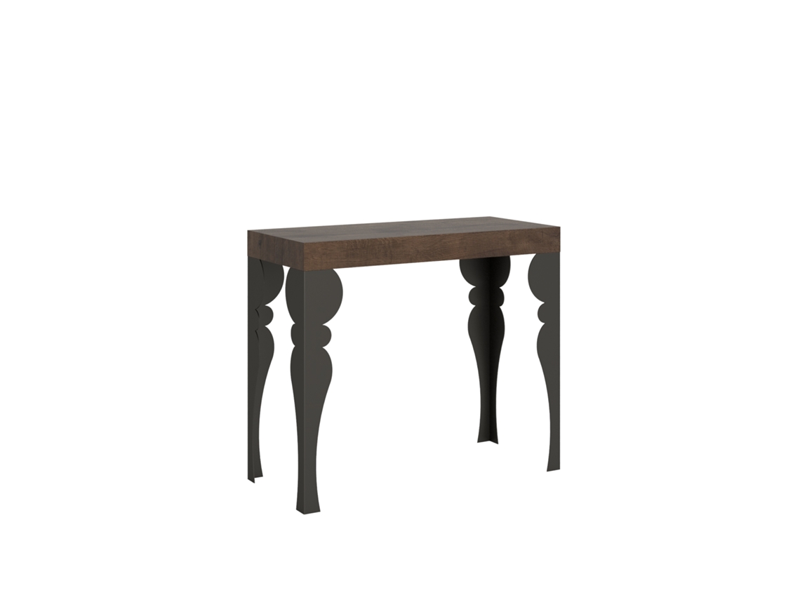 Consolas Paxon Premium Extensible hasta 300 cm ITAMOBY (90 x 40 x 77 cm - Paneles de Melamina - Nogal)