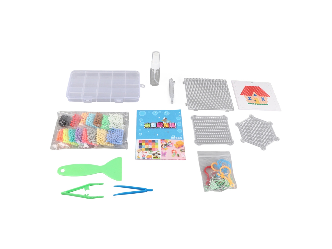 -kit De Perlas De Fusión Con Agua Para Niños 1500 Perlas Juego Diy Educativo Rompecabezas Juguetes Para Niños Y Niñas