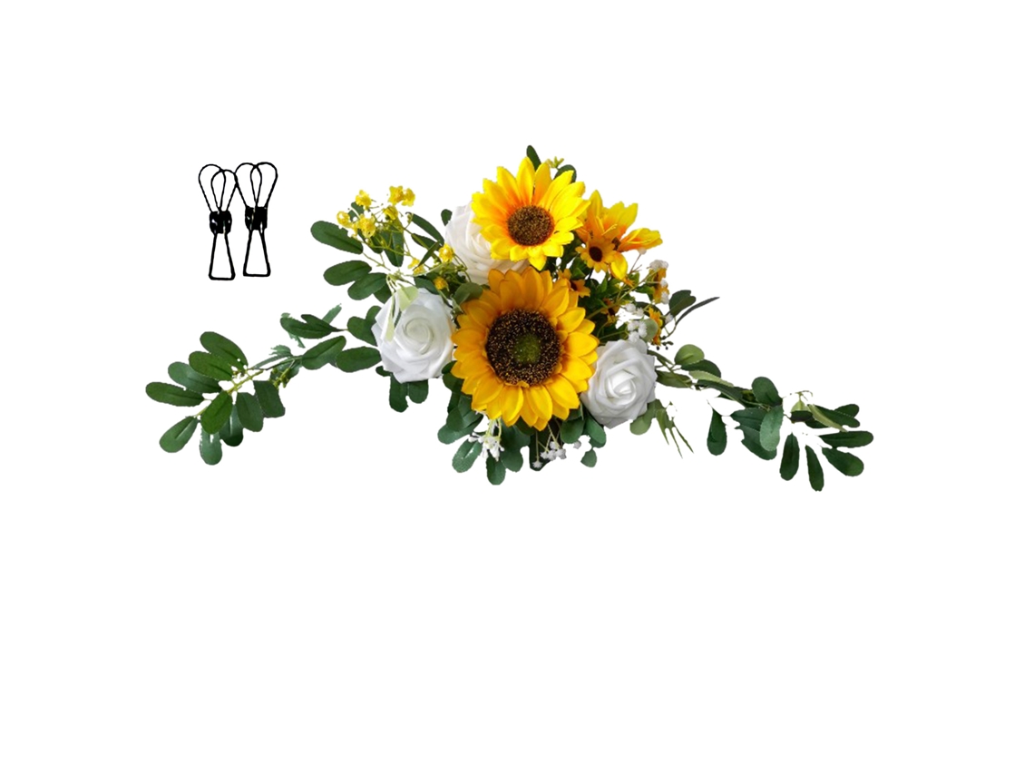 Lazo De Flores Artificiales Para Decoración De Bodas, Simulación De Arco De Puerta, Seda, Versátil, 60x25cm