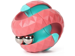 Cubo Giratorio Rosa Con Laberinto De 5,6 X 5 X 5 Cm - Juguete Sensorial Para Aliviar La Ansiedad Y El Estrés - Educativo Para Niños Y Adultos