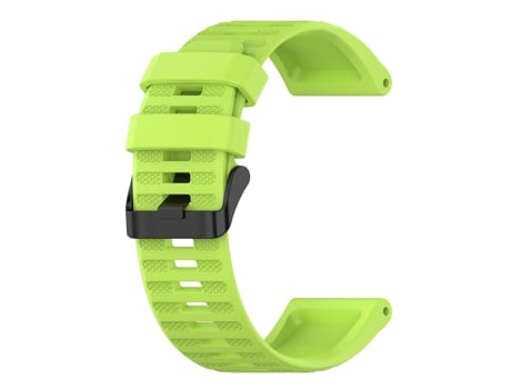 Correa de reloj inteligente para Garmin Fenix 6 Pro GPS Correa de silicona texturizada horizontal de 22 mm con herramienta de extracción (verde lima)