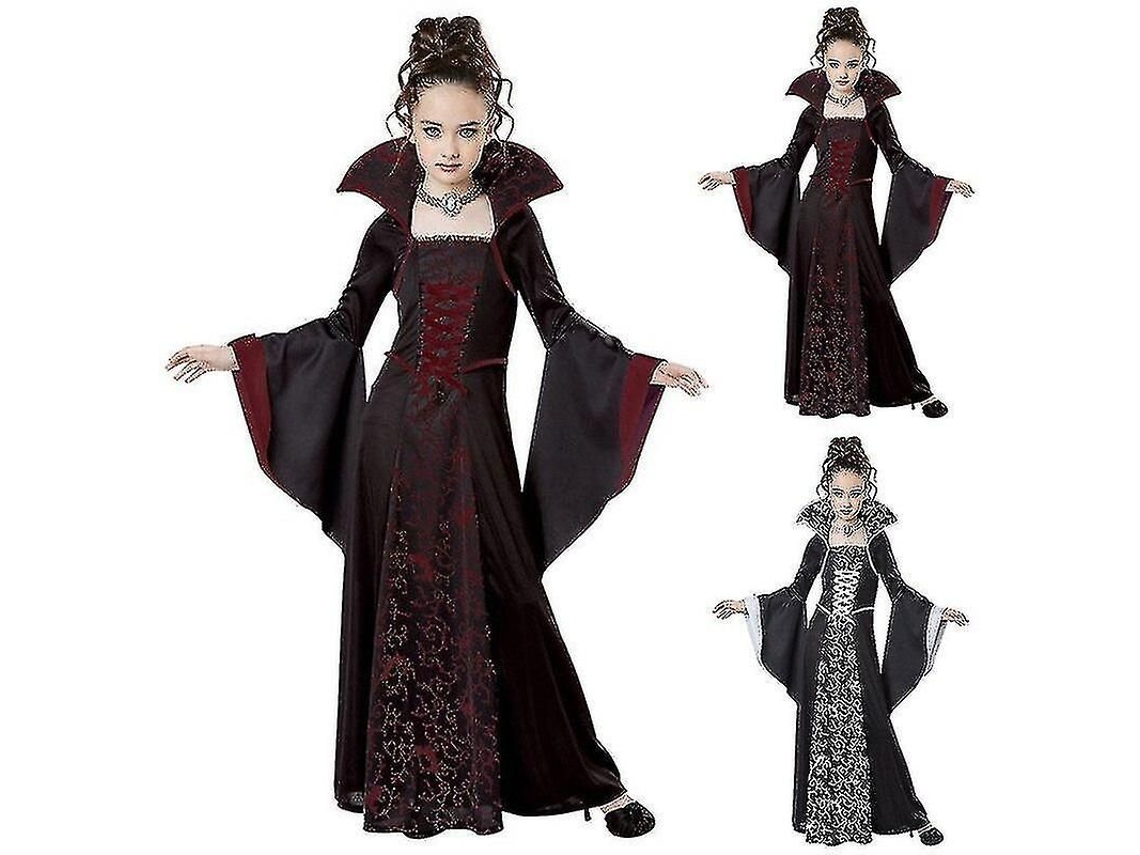 Disfraz De Vampiro Para Niñas, Ideal Para Carnaval, Halloween, Fiestas De Disfraces Y Actuaciones.