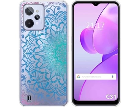 Carcasa para Realme C31 TUMUNDOSMARTPHONE Dibujos Transparente Mandala Multicolor