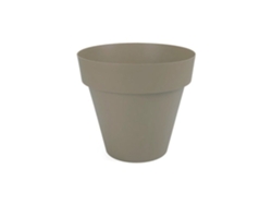 PLASTIKEN TES - Maceta Redonda Clásica Diámetro 22 cm Capacidad 45L Taupe