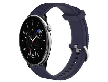 Correa de reloj inteligente de silicona con textura de diamante de 20 mm para Amazfit GTR Mini (azul medianoche)