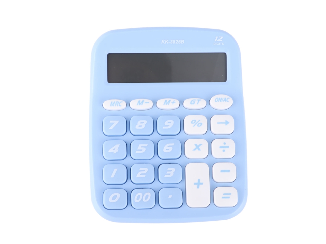 Calculadora De Mesa Com Botões Grandes Bateria Powered Eletrônica Para Casa Sala De Aula Escritório Uso Azul Céu