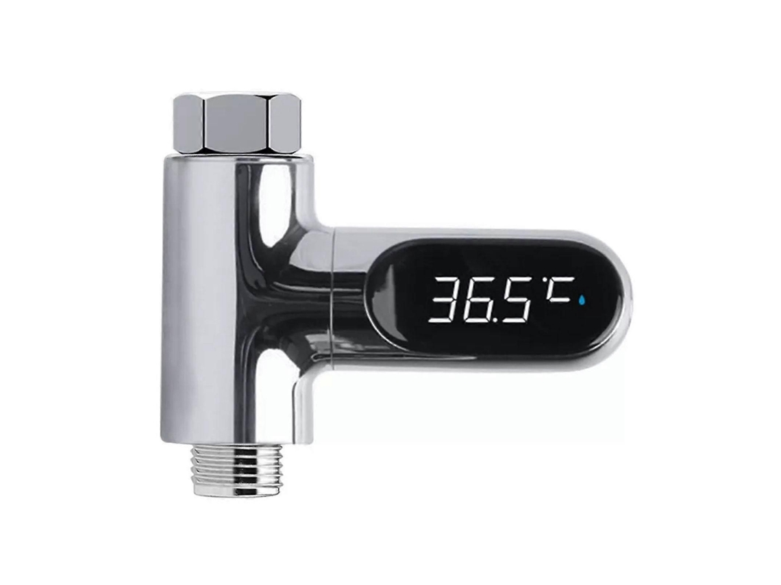 Termómetro para ducha con pantalla LED, autogeneración de energía, monitor de temperatura del agua, medidor de energía inteligente. GOKOCO