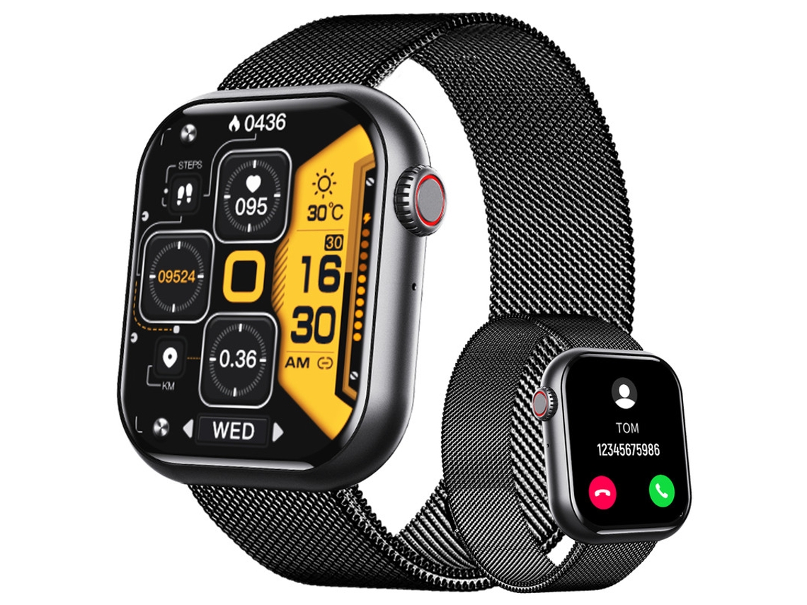 Smartwatch YIZHOOD TE560 resistente al agua Podómetro cardiovascular Negro
