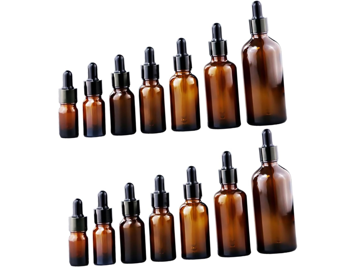 14 Frascos Cuentagotas Para Aceites Esenciales, Frascos De Vidrio Vacíos Para Muestras De Perfume.