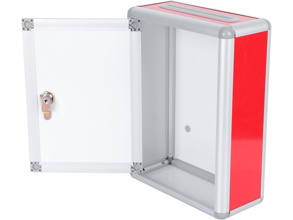 Besportble Buzón De Sugerencias Metálico Topbathy Rojo De Una Pieza Y Almacenamiento Para Cartas Y Correo 2...