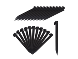 Cavilhas Relaxdays, Conjunto De 32, Cavilhas Leves Para Tendas, Solo Macio E Arenoso, 31 Cm, Plástico, Âncoras, Preto