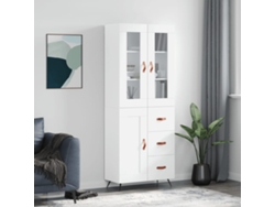 Aparador Alto Madera Contrachapada Blanco 69,5x34x180 Cm