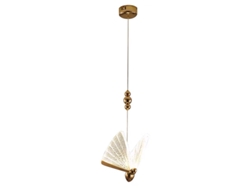Luminária Suspensa Moderna 1 Luz, Teto Acrílico Lustre Borboleta Decorativo Escada Cozinha Quarto, Suspensão Led Borboleta-colorido 17x24cm, B