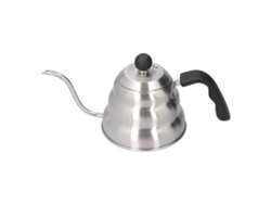 Jarra de café vintage de acero inoxidable con pico de cuello de cisne para cocina casera, 1 l