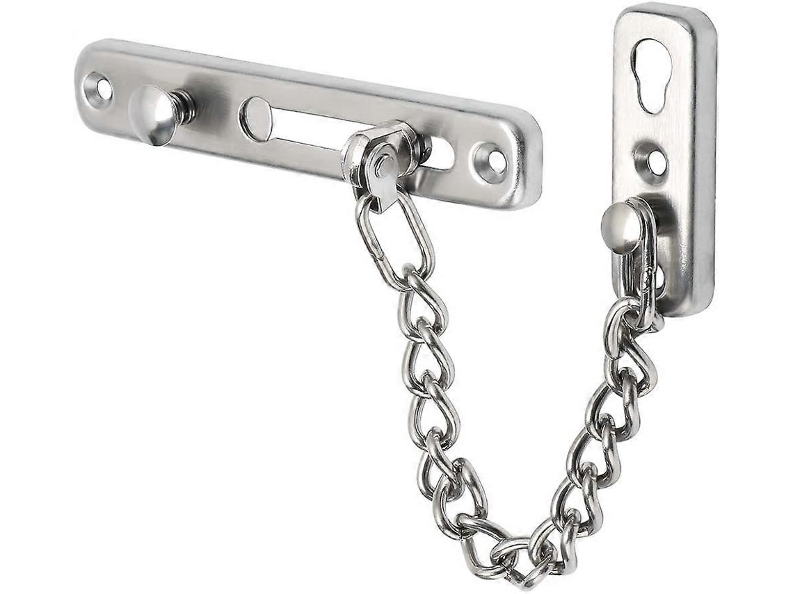 Cadena De Seguridad Para Puertas Estrechas Limitador De Puerta Con Resorte Cerradura Antirrobo Acero Inoxidable Con Tornillos Para Hogar