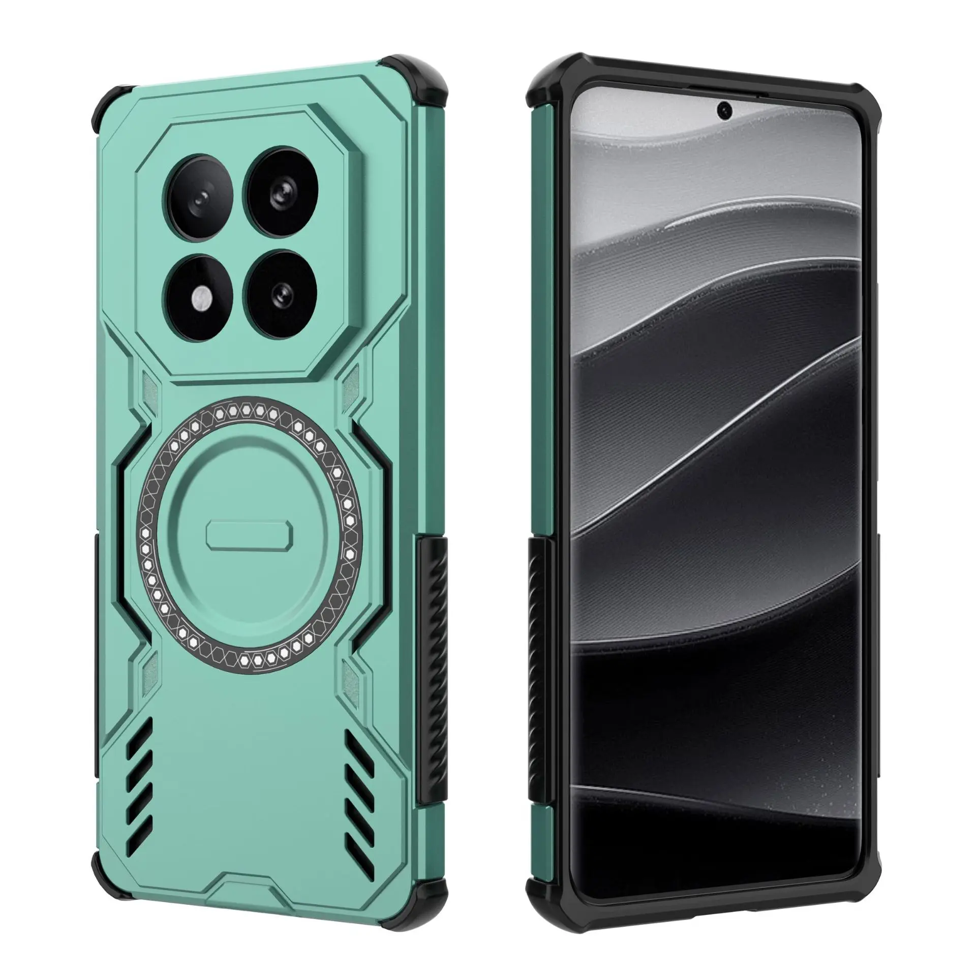 (verde, Redmi Note 15 4g) Funda Protectora Resistente Para Teléfono, Carcasa Rígida Magnética A Prueba De Golpes.