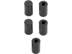 5 Tapas Protectoras Redondas Negras Para Botones Táctiles De 8,5x8,5 Mm, 7x7 8x8 Y 5,8x5,8