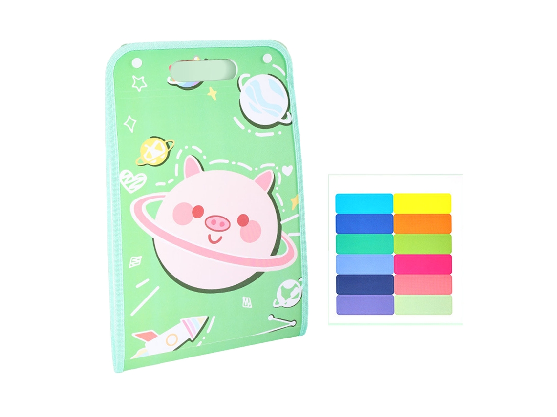 Carpeta De Papel Multicapa Impermeable Con Patrón Bonito En Plástico Para Oficina Y Escuela A4 Verde