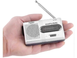 1 mini radio portátil AM/FM con antena telescópica, radio de bolsillo GOKOCO