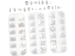 Pingentes De Unhas Com Strass Planos, Pedras Preciosas, Joias E Decorações.