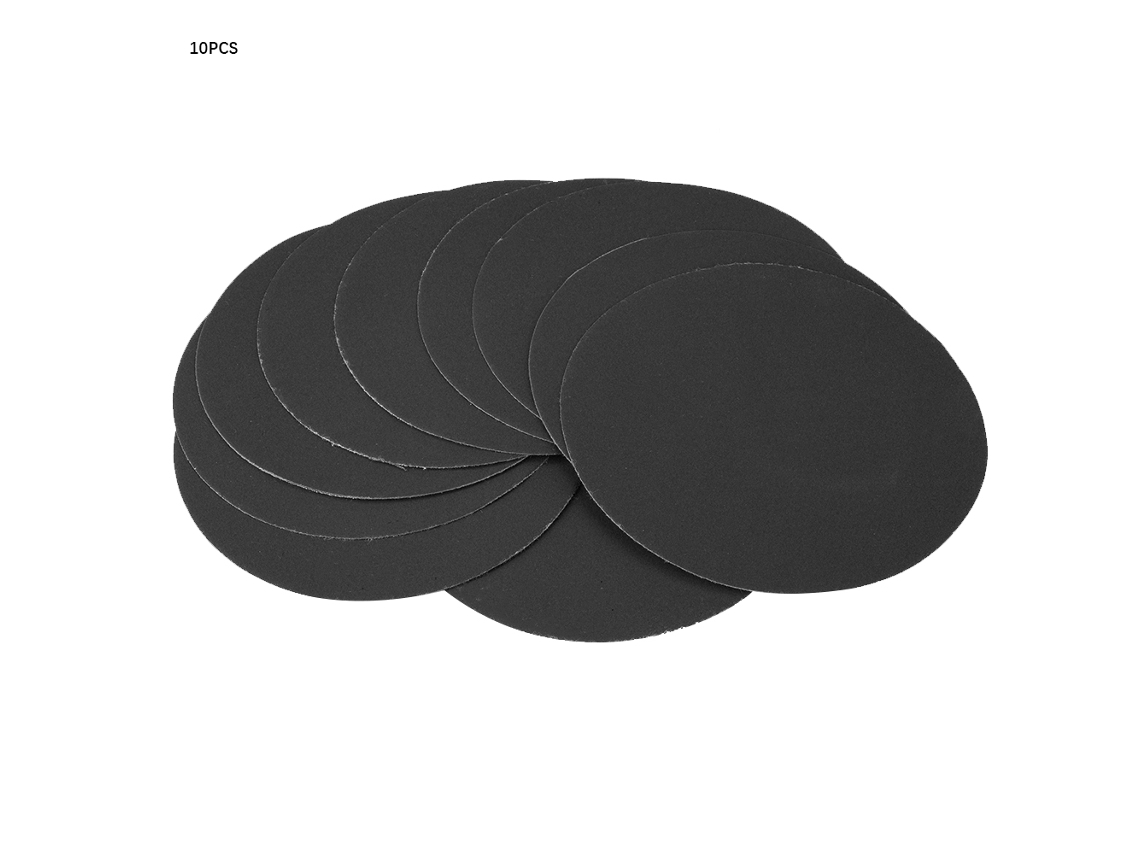 10 Lijas Redondas De 15 Cm (6 Pulgadas), Grano 180, Para Pulir Coches, Madera, Metal Y Plástico.