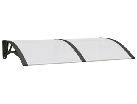 Marquesina Puerta Policarbonato VIDAXL Negro Y Transparente (150x75 cm)