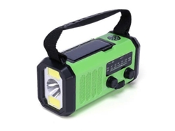 Radio meteorológica portátil de emergencia Luxora con manivela, FM, AM, WB, NOAA, solar, con batería LED de 2000 mAh y linterna GOKOCO.
