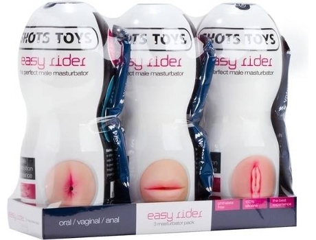 Pack De 3 Masturbadores SHOTS Toys Easy Rider
