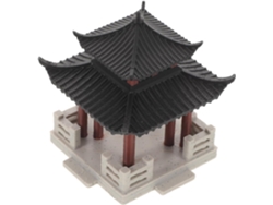 Maqueta Miniatura Antiguo Pabellón Chino 10 Resistente Intemperie Decoración Exteriores Adorno Rocalla Jardín