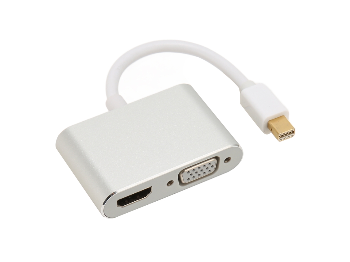 Adaptador Minidp Para Hd Multimedia Interface Vga Plug And Play Conversor De Vídeo 2 Em 1 4kx2k