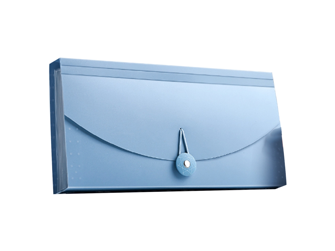 Carpeta Expandible 13 Bolsillos Profesional Impermeable Para Facturas Y Recibos Azul