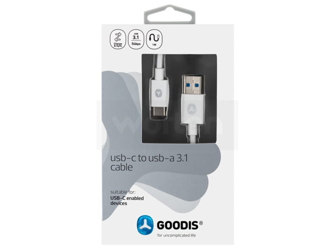 Cable GOODIS USB (Universal) — Conexión: USB 3.1 | Tipo C
