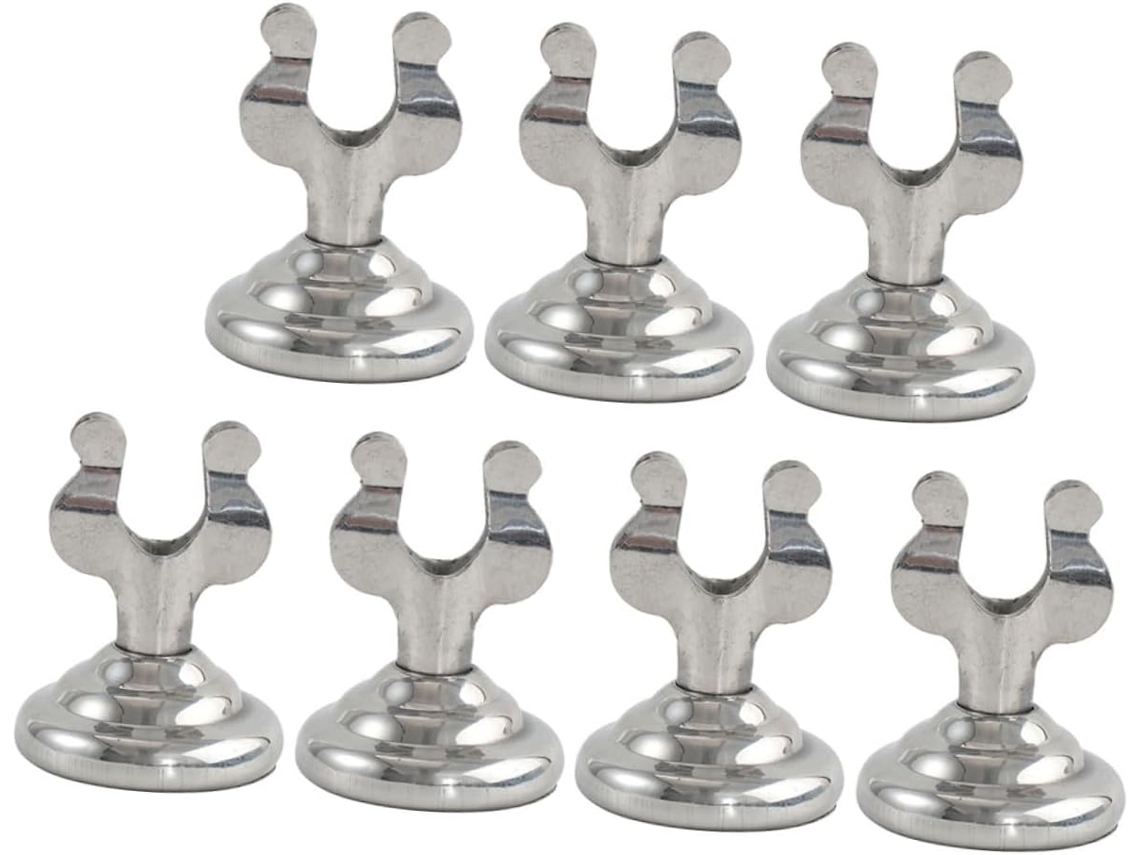 Soportes Para Números De Mesa De Acero Inoxidable Con Mini Clips En Forma De U Para Bodas, Fiestas, Restaurantes Y Exhibidores.