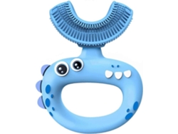 Cepillo de dientes infantil en forma de U para niños pequeños, con cabezal de silicona suave de grado alimenticio, cepillo manual de 360°, GOKOCO