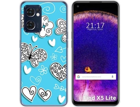 Carcasa Oppo Find X5 Lite 5G TUMUNDOSMARTPHONE Dibujos Mariposas Multicolor
