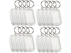 Conjunto De 40 Chaveiros Octogonais De Acrílico Em Branco Para Fotos, Pequenos Chaveiros Decorativos.