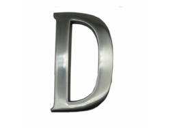 Letra EDM D Mate Plata en níquel (10 cm)
