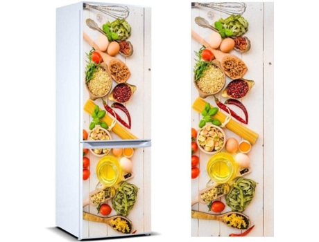 Vinilo Frigorífico OEDIM Pastas y Especias (Multicolor - 185x70cm - Vinilo Adhesivo)