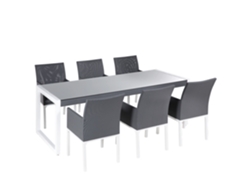 Conjunto de jardín en aluminio gris BELIANI Bacoli
