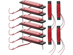 Juego De 10 Luces De Posición Laterales Led Rojas Para Coches, Camiones Y Remolques.