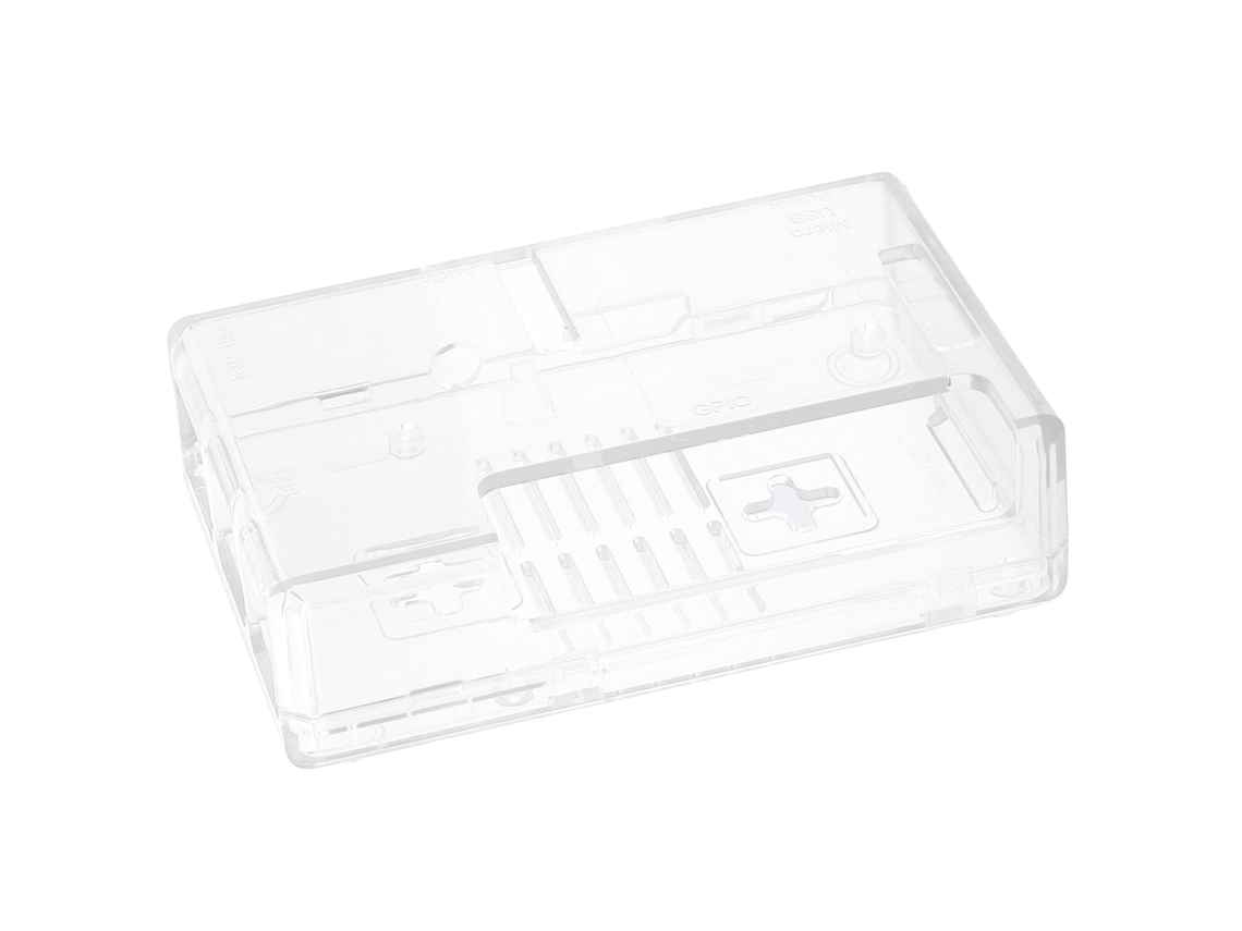 Estuche protector transparente y liso para Raspberry Pi con tornillos