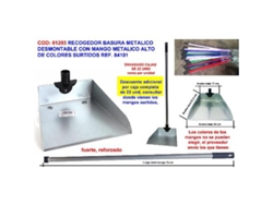 Recogedor basura metalico desmontable+mang metalic forrado 84101