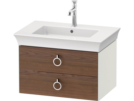 DURAVIT Tulip blanco, mueble de baño colgado en la pared, ancho 684 x fondo 458mm, con 2 cajones, con tirador, WT43510